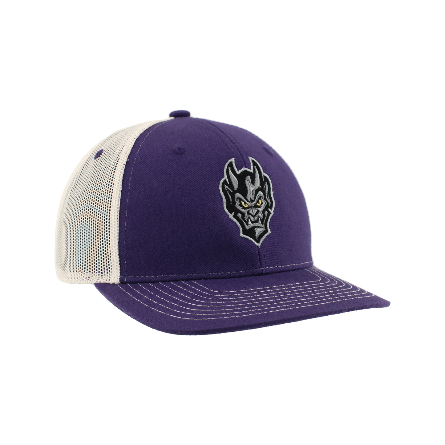 Greensboro Gargoyles Purple/Stone Dakota Embroidered Mesh Hat