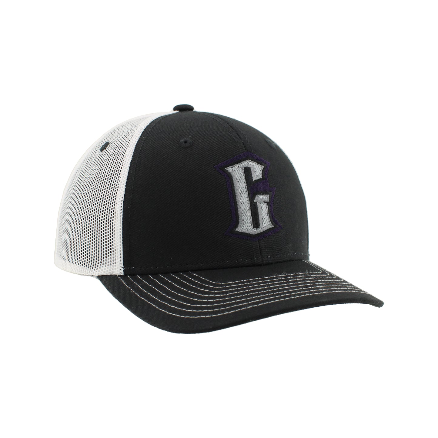 Greensboro Gargoyles Dakota Black/White Embroidered G Hat