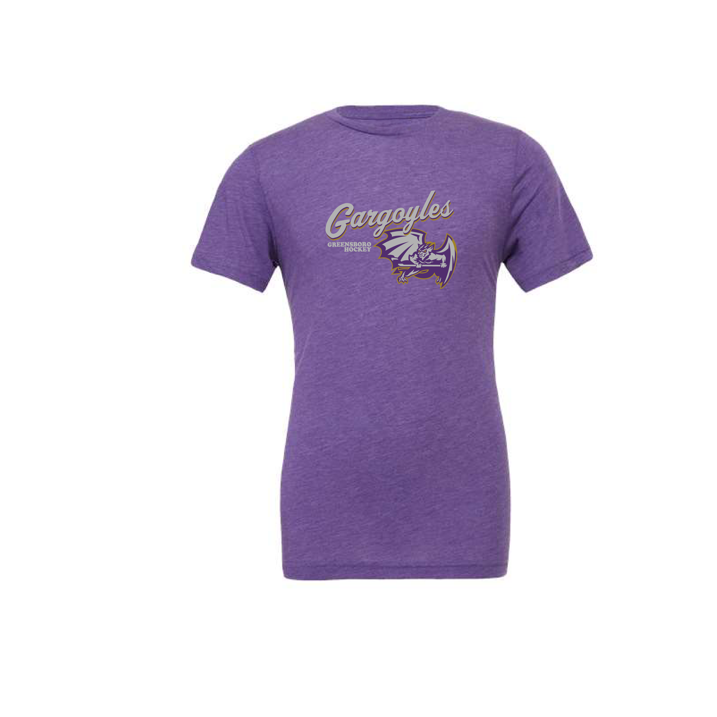 Greensboro Gargoyles Purple Triblend Vintage 4 Tee