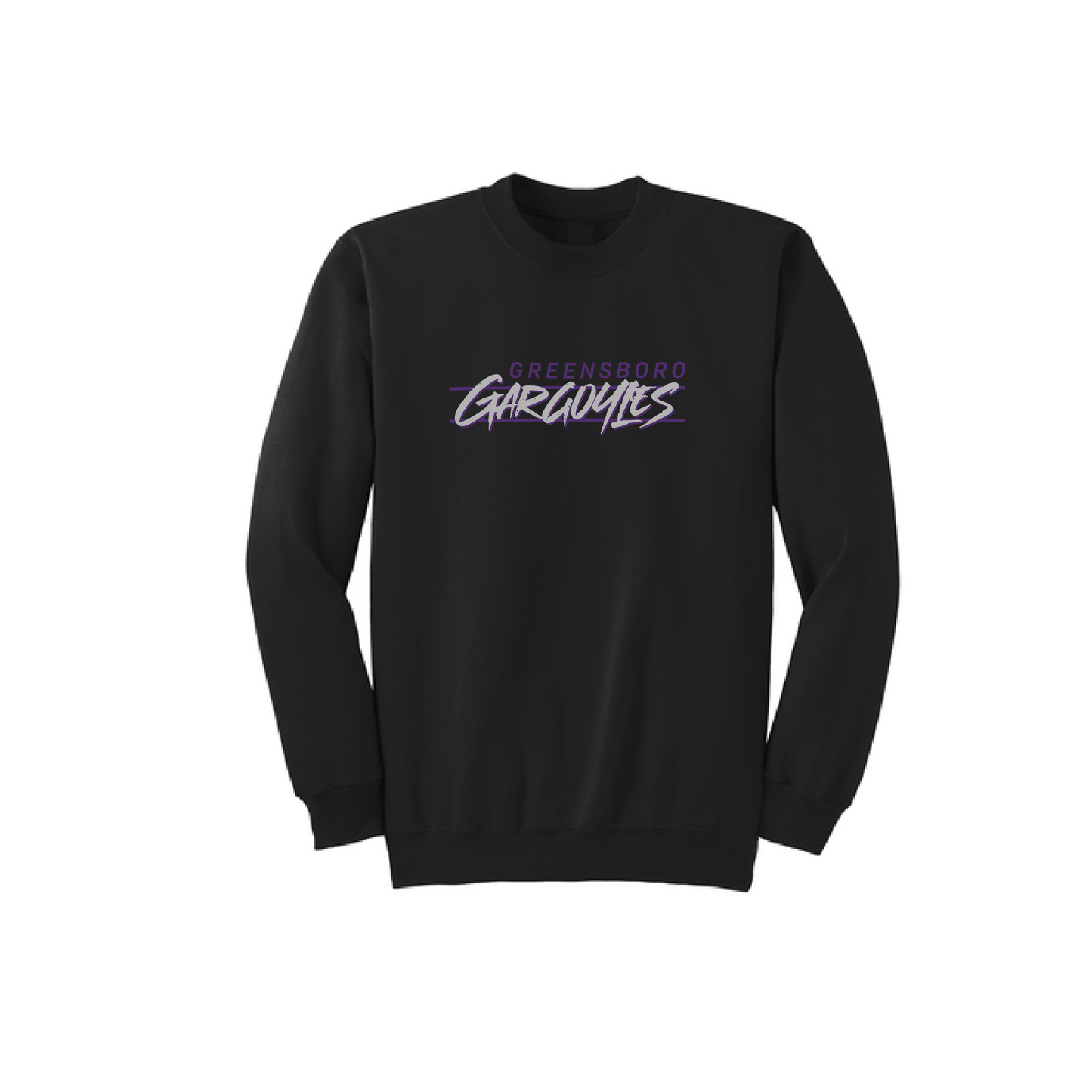 Gargoyles Black Brush Text 001 Crewneck