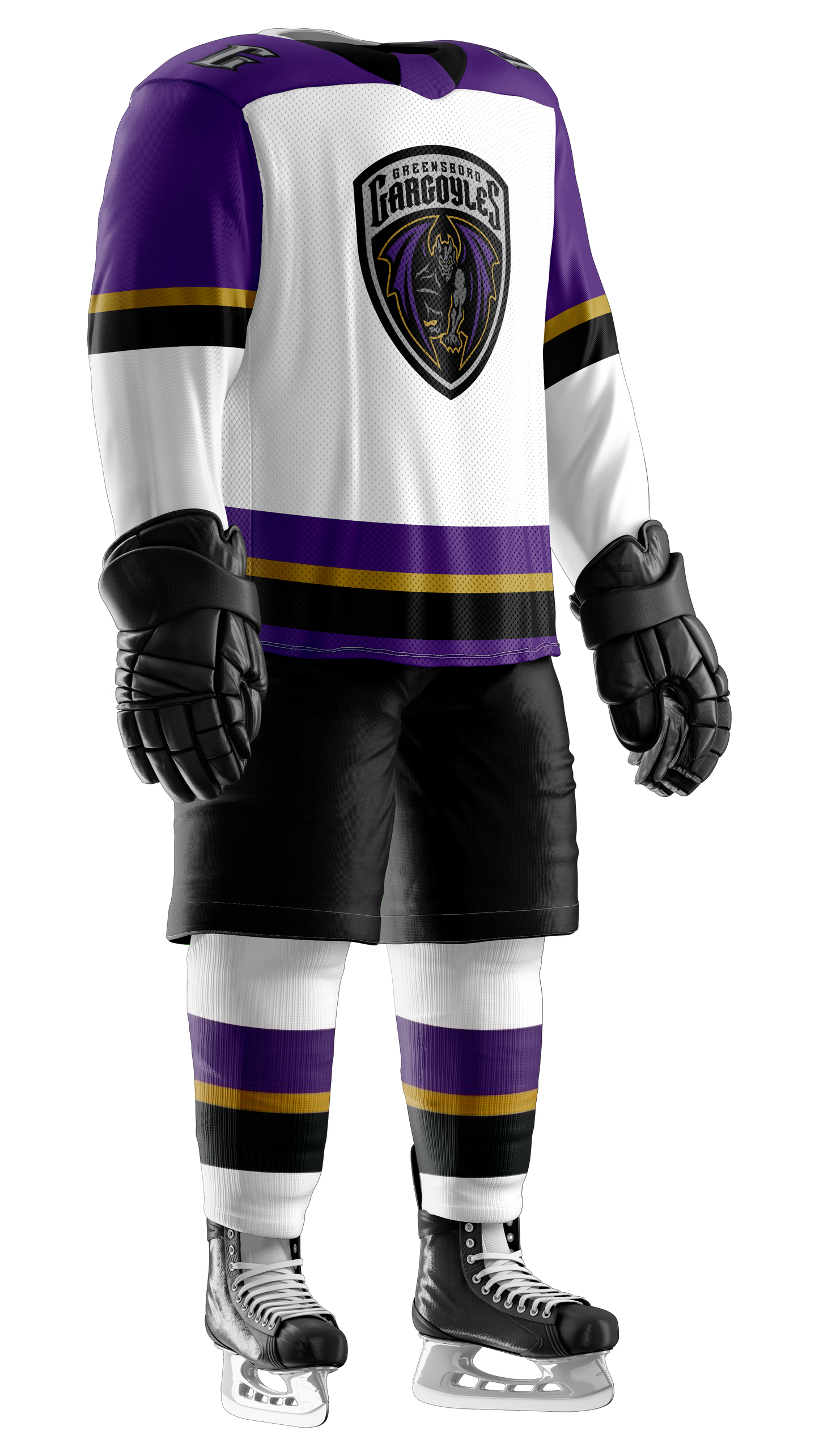 Greensboro Gargoyles Official White Replica Jersey