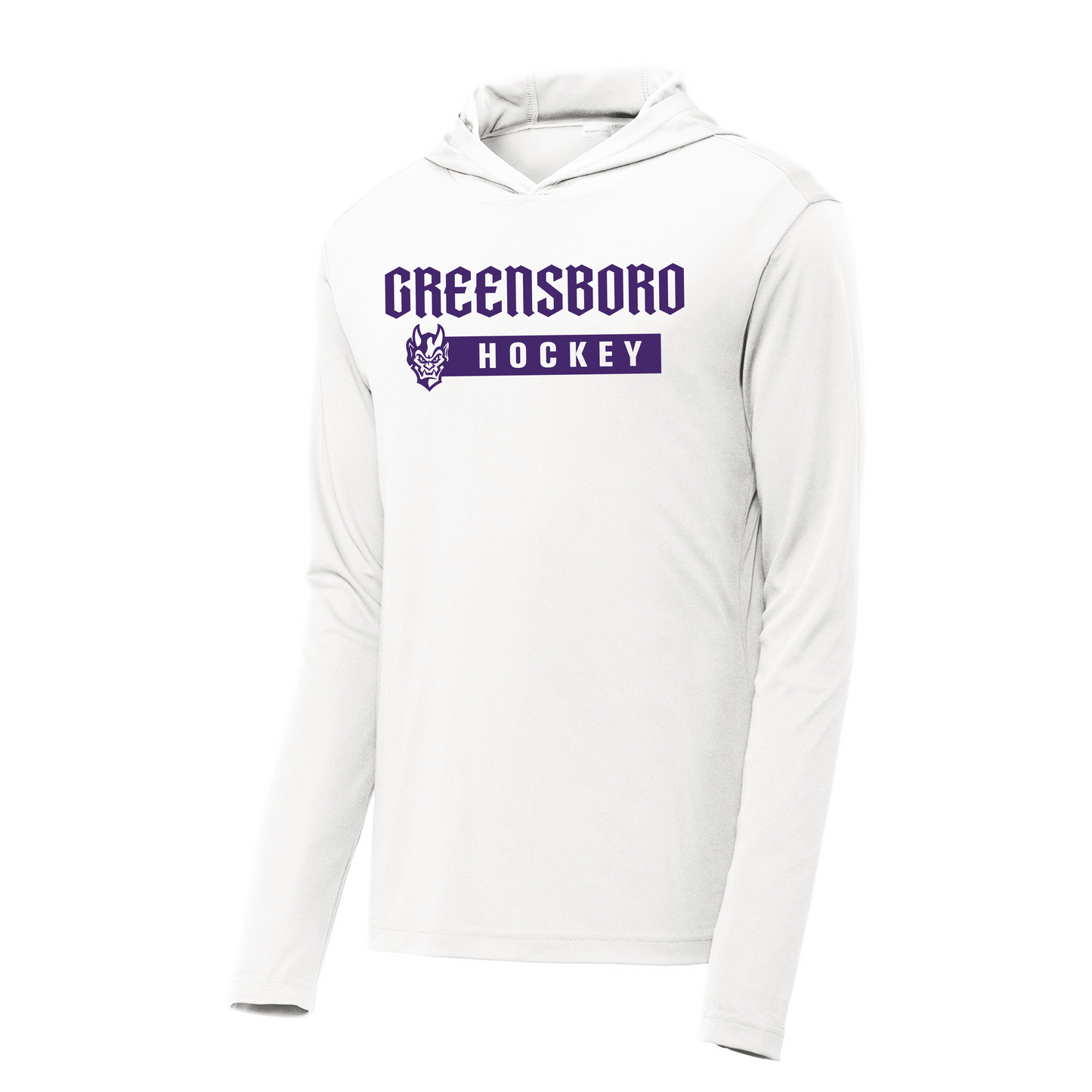 Greensboro Gargoyles White Performance Hooded Tee