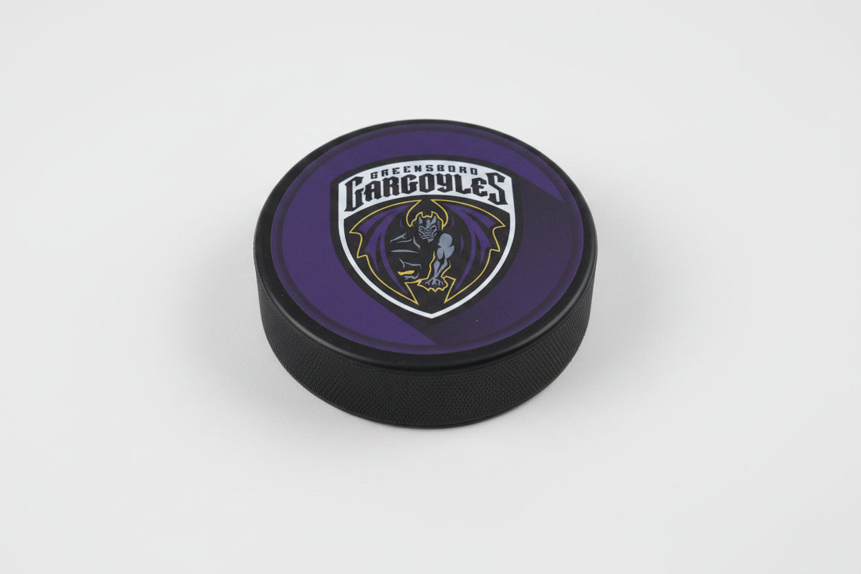 Greensboro Gargoyles Shield Logo Puck