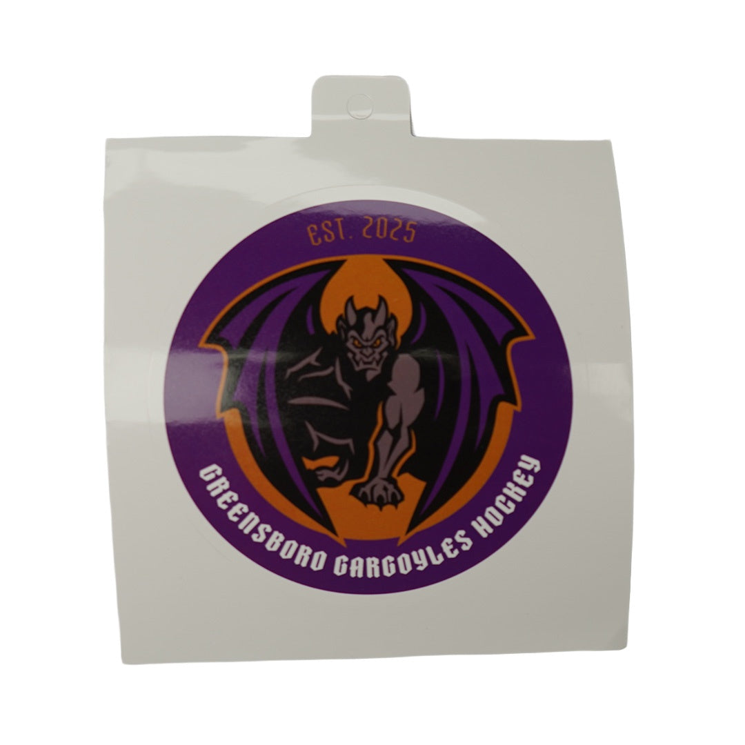 Greensboro Gargoyles Gold Circle Sticker