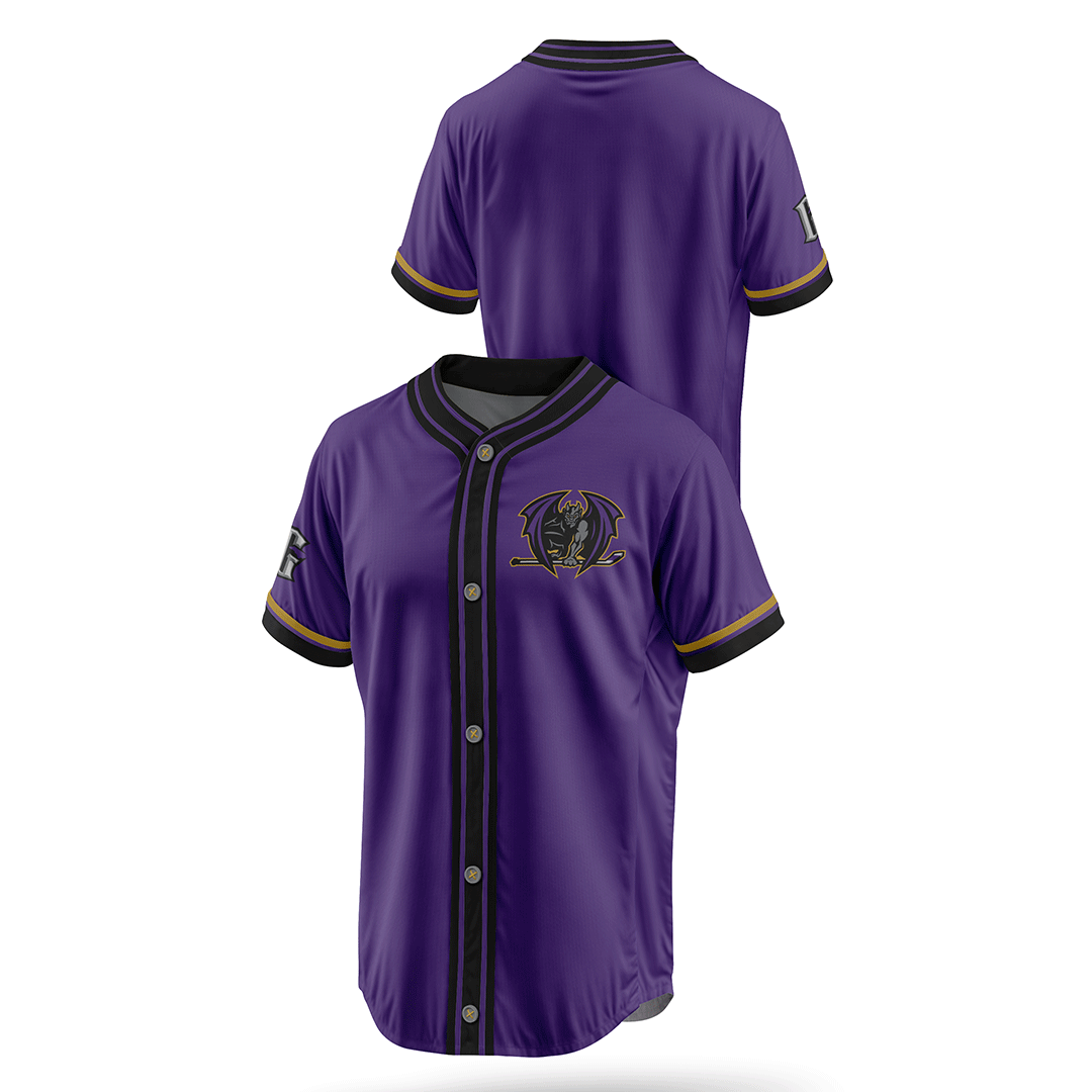 Gargoyles Purple Baseball Jersey
