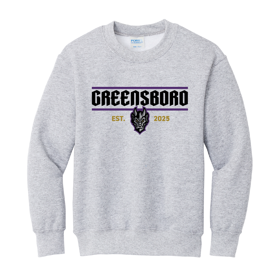 Greensboro Gargoyles Youth Ash Crewneck