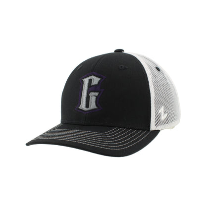 Greensboro Gargoyles Dakota Black/White Embroidered G Hat