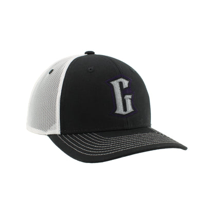Greensboro Gargoyles Dakota Black/White Embroidered G Hat