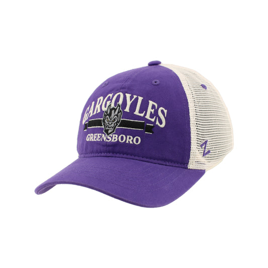 Greensboro Gargoyles University Purple/Stone Bookmark Trucker Hat