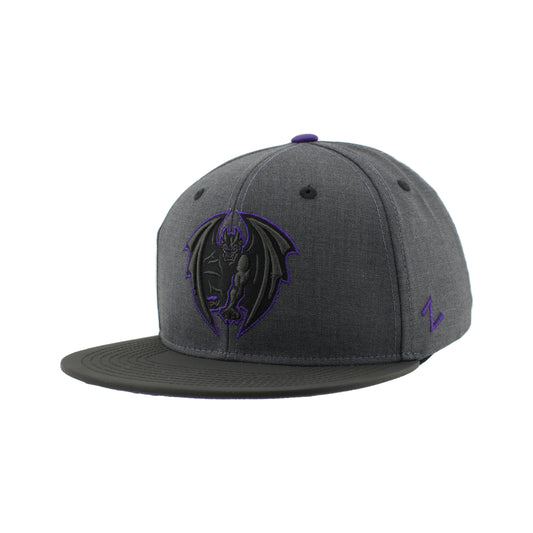 Greensboro Gargoyles Tier 2 Z430 Chr/Blk/Purple Taijutu 3D Flat Bill Hat