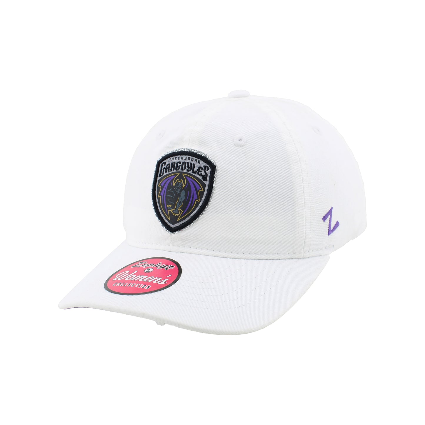 Gargoyles Girlfriend White Glitter Shield Hat