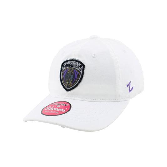 Gargoyles Girlfriend White Glitter Shield Hat