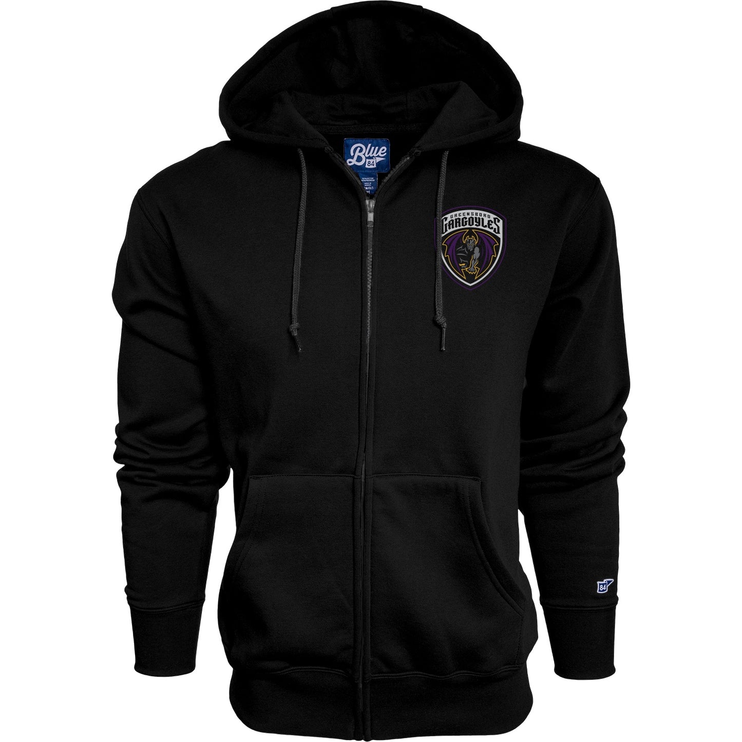 Greensboro Gargoyles Black Pour It On Full Zip Hoodie