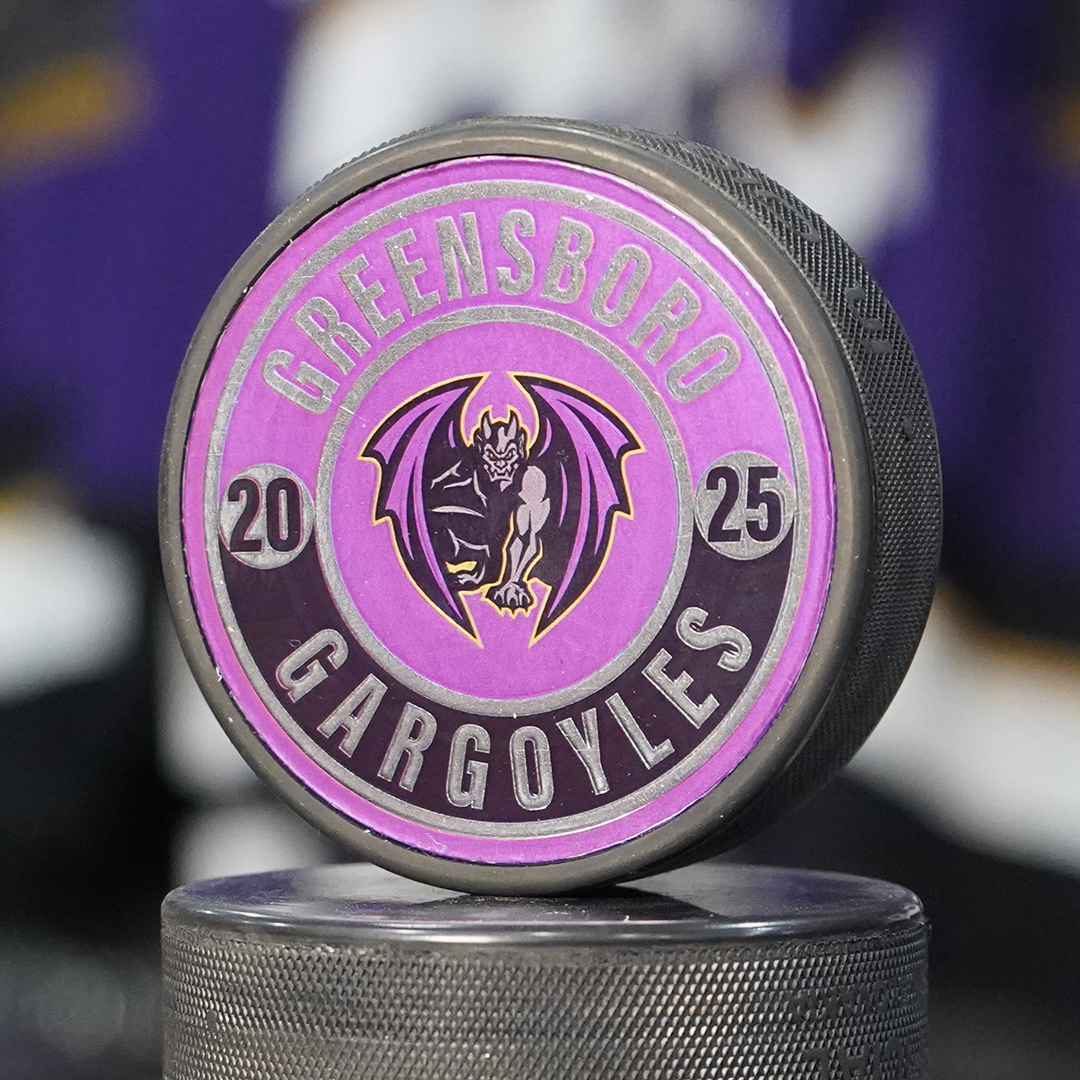 Greensboro Gargoyles Metallic Insert Puck