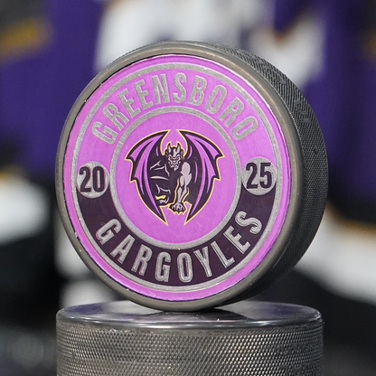 Greensboro Gargoyles Metallic Insert Puck