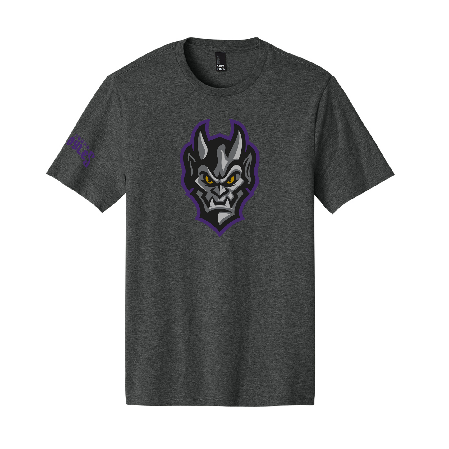 Greensboro Gargoyles Perfect Weight Face Logo T-shirt in Charcoal