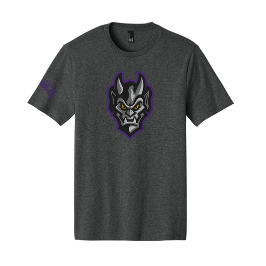 Greensboro Gargoyles Perfect Weight Face Logo T-shirt in Charcoal