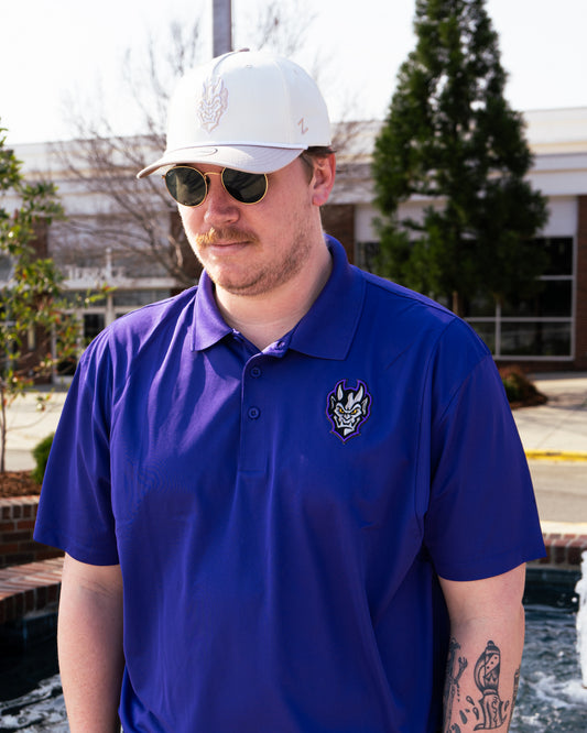 Gargoyles Purple Head Logo Polo