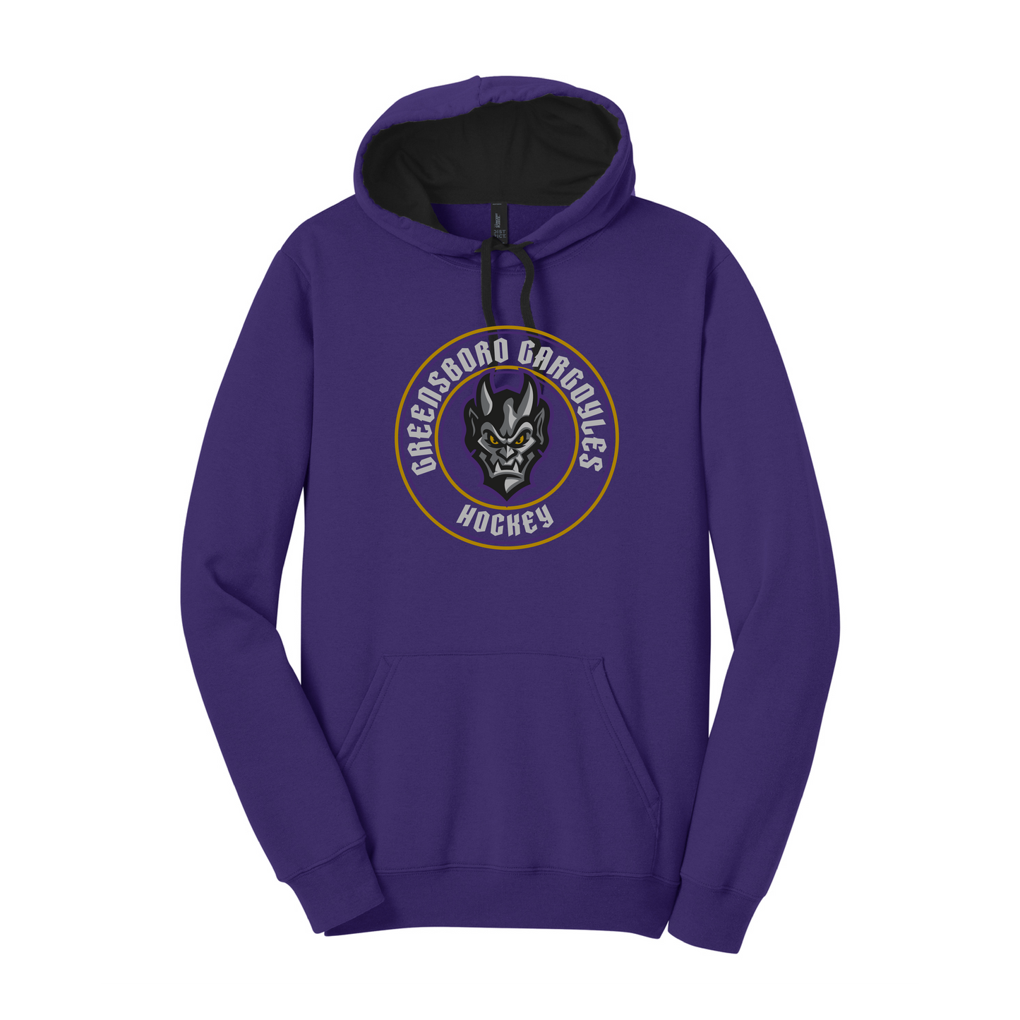 Greensboro Gargoyles District 2-Tone Primary Logo Hoodie in Purple/Black