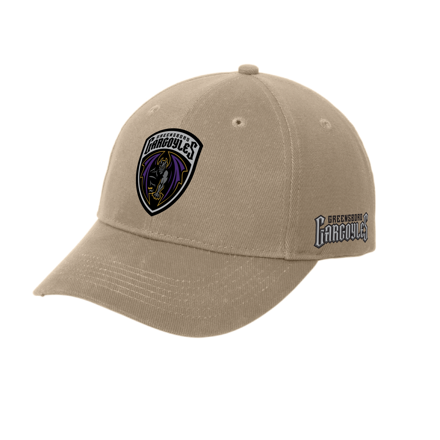 Greensboro Gargoyles Khaki Brushed Twill Cap