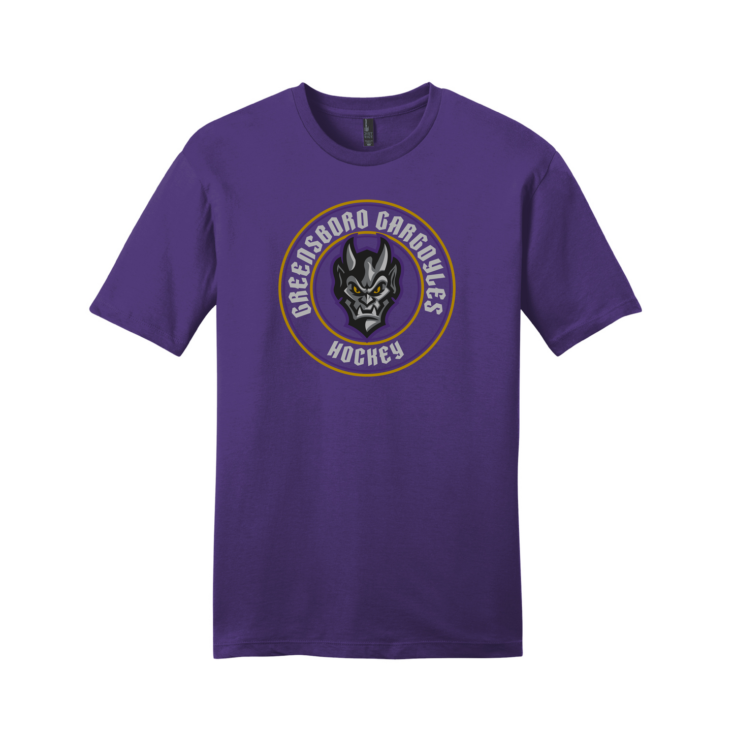 Greensboro Gargoyles Round Face Logo T-shirt in Purple