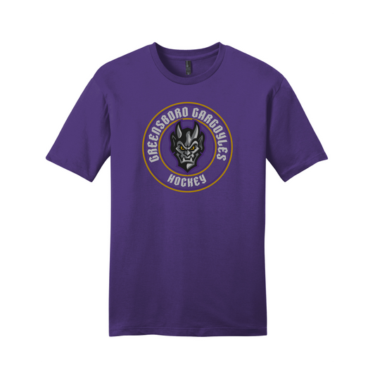 Greensboro Gargoyles Round Face Logo T-shirt in Purple