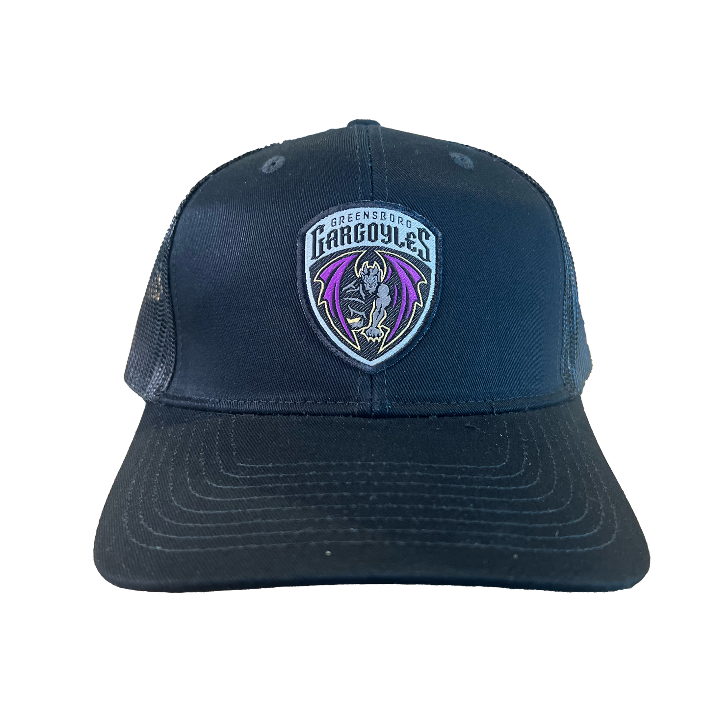 Greensboro Gargoyles Shield Logo Black Adjustable Hat