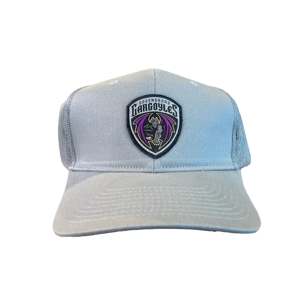 Greensboro Gargoyles Shield Logo Gray Adjustable Hat