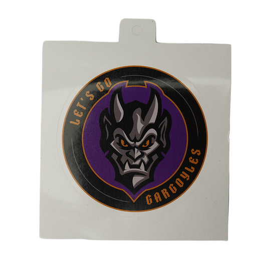 Greensboro Gargoyles Face Logo Circle Sticker