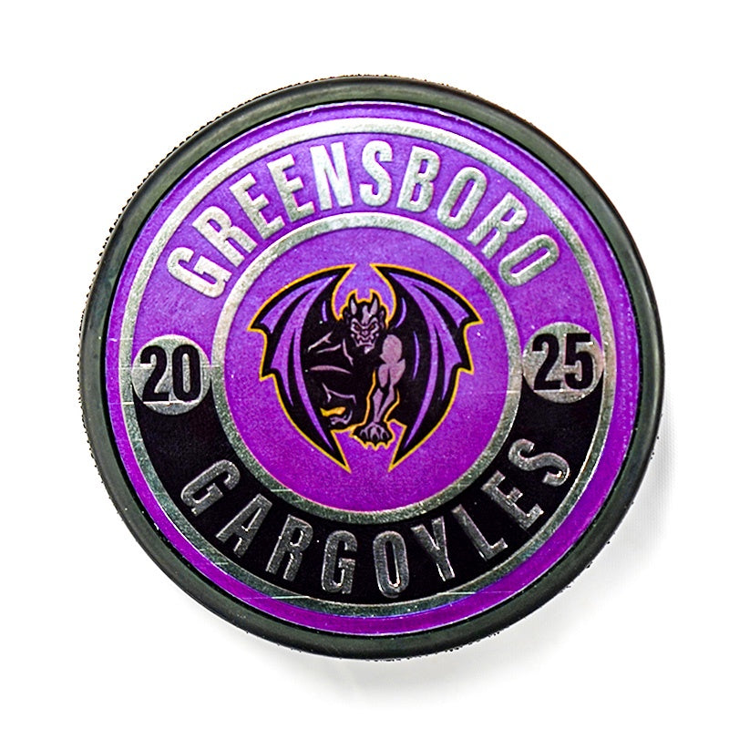 Greensboro Gargoyles Metallic Insert Puck