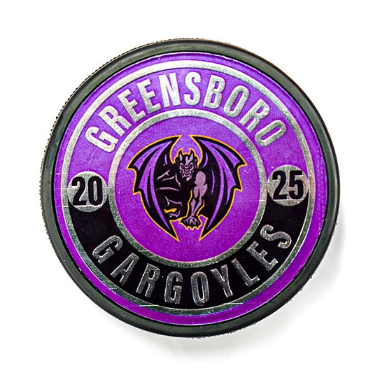 Greensboro Gargoyles Metallic Insert Puck