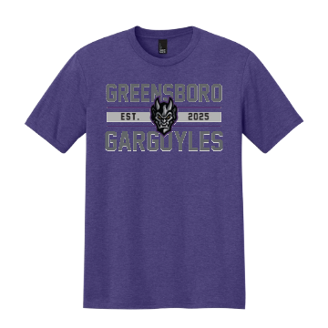 Gargoyles Purple Athletic Stripes T-Shirt