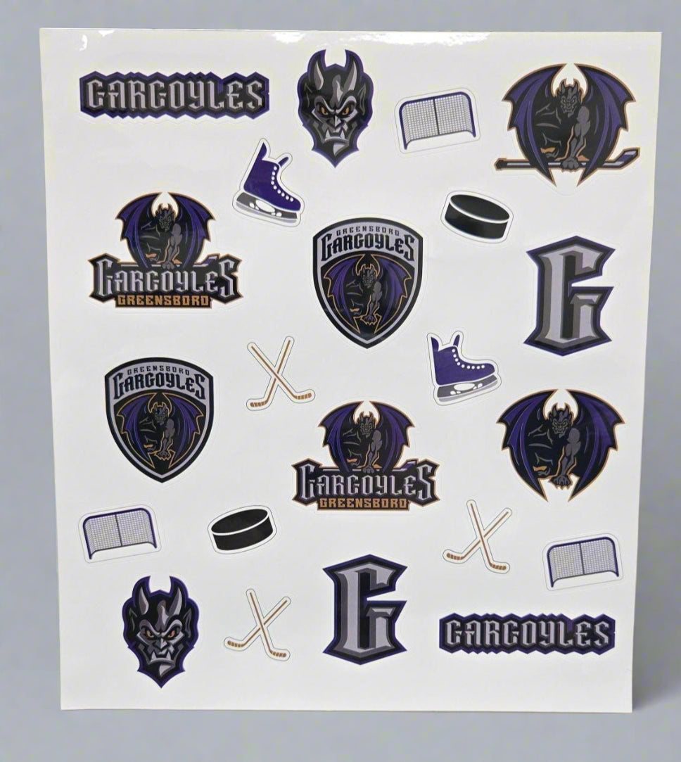 Greensboro Gargoyles Sticker Sheet