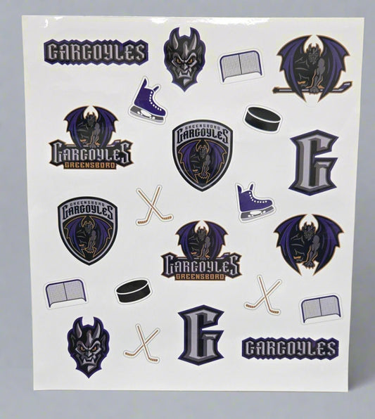Greensboro Gargoyles Sticker Sheet