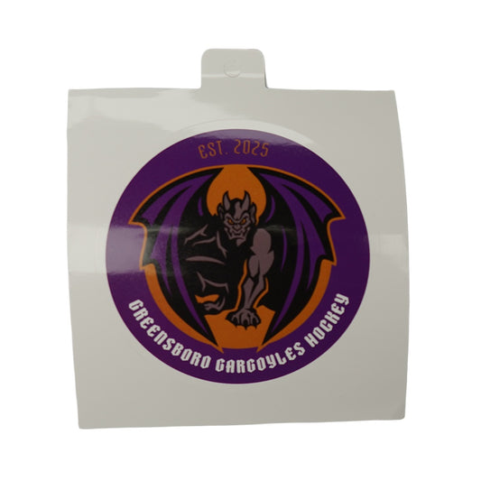 Greensboro Gargoyles Gold Circle Sticker