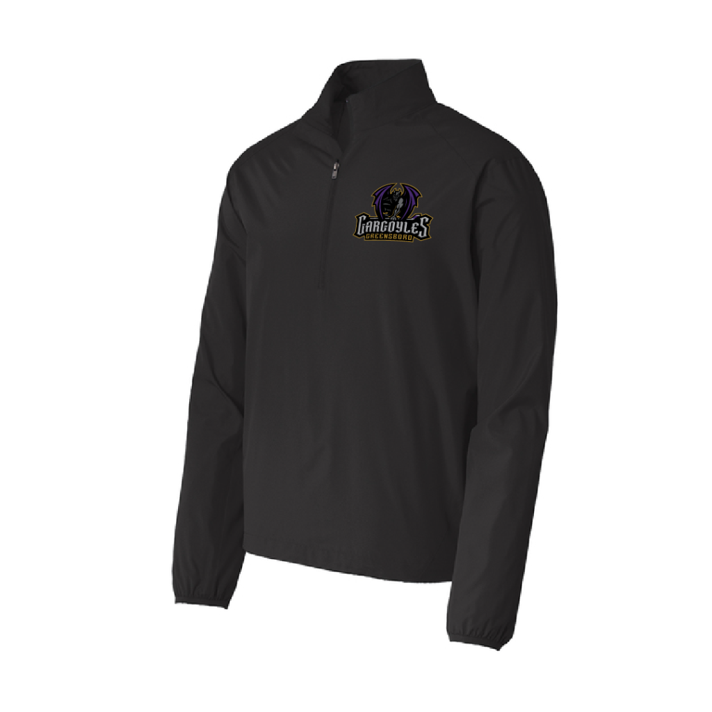 Gargoyles Zephyr Black Primary Logo 1/2 Zip Pullover