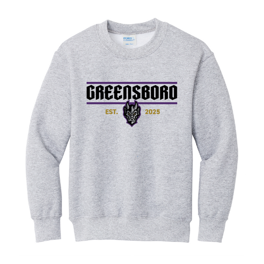 Greensboro Gargoyles Youth Ash Crewneck
