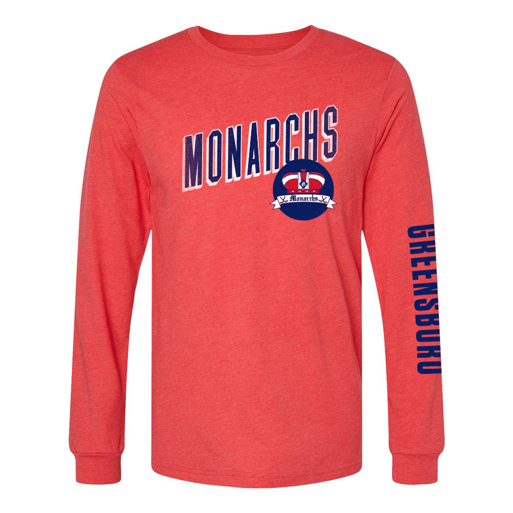 Greensboro Monarchs Red Terman Longsleeve Tee